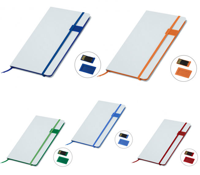  διαφημιστικό σημειωματάριο με USB 64 GB  κάλυμμα notebook με λαστιχο εκτύπωση λογοτύπου διαφημιστικά σημειωματάρια με  USB